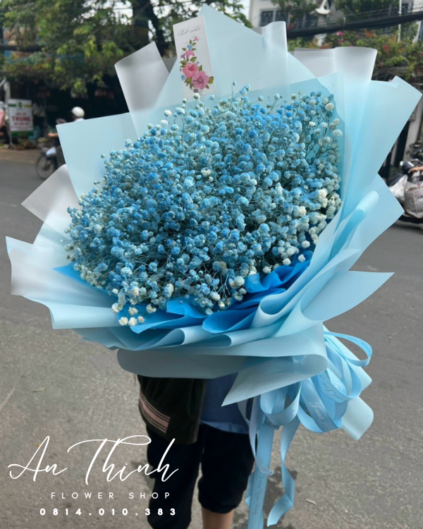 Bó Hoa Baby Khô Xanh Shop Hoa Tươi An Thịnh Bó Hoa Baby Khô Xanh