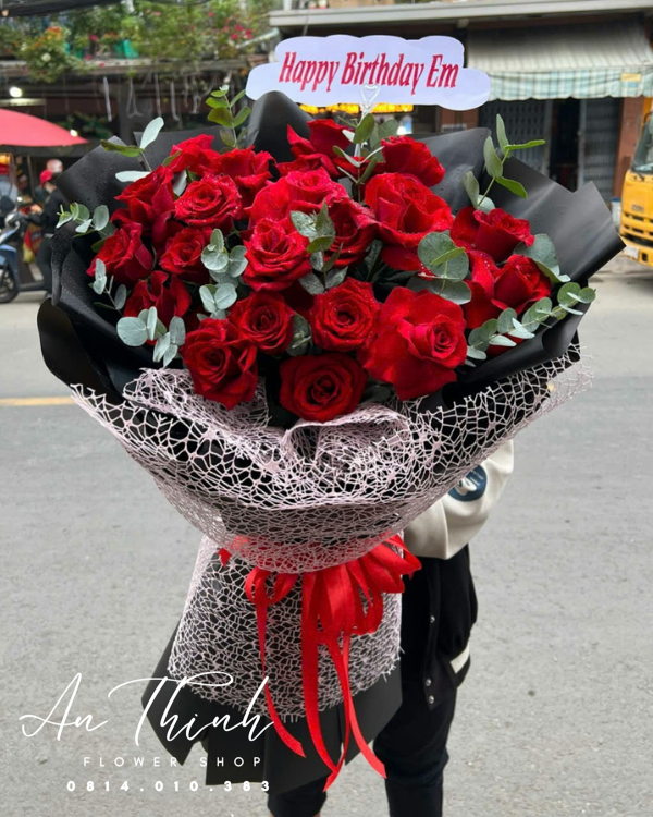 Bó Hoa Hồng Đỏ Tặng Người Thân Dịp Lễ Shop Hoa Tươi An Thịnh Bó Hoa Hồng Đỏ Tặng Người Thân Dịp Lễ
