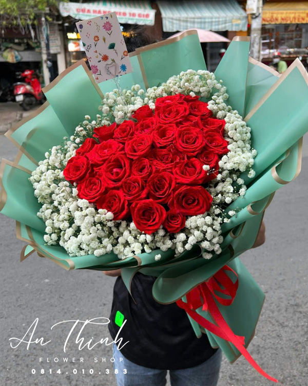Bó Hoa Hồng Đỏ Tặng Người Yêu Shop Hoa Tươi An Thịnh Bó Hoa Hồng Đỏ Tặng Người Yêu