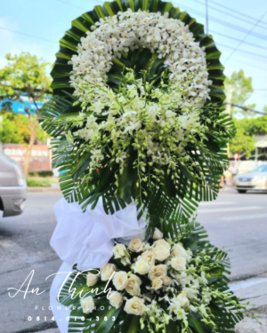 Kệ hoa cúc viếng đám tang - HV027