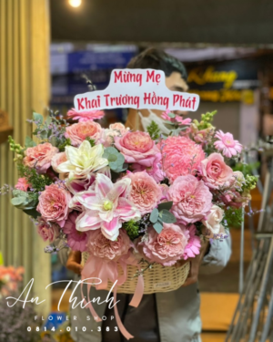Giỏ hoa tặng bố mẹ -HG021