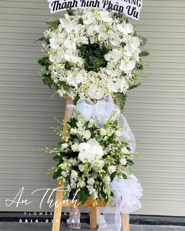 vòng hoa viếng giao tận nơi - HN075 Shop Hoa Tươi An Thịnh vòng hoa viếng giao tận nơi - HN075