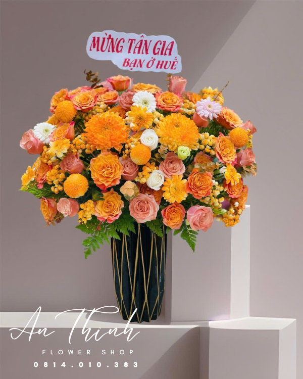 giỏ hoa để bàn - HG049 Shop Hoa Tươi An Thịnh giỏ hoa để bàn - HG049