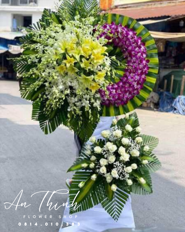 Hoa viếng đẹp An Thịnh - HN081 Shop Hoa Tươi An Thịnh Hoa viếng đẹp An Thịnh - HN081