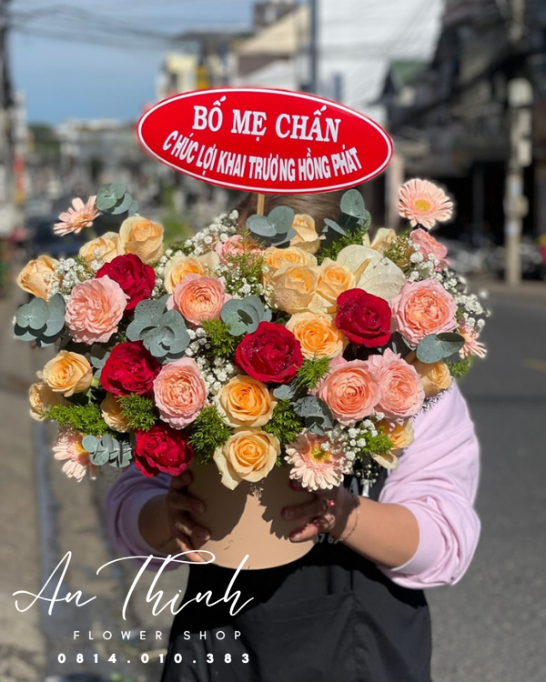 Đặt lãng hoa sinh nhật - HG039 Shop Hoa Tươi An Thịnh Đặt lãng hoa sinh nhật - HG039