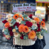 Giỏ hoa đỏ thắm - HG084